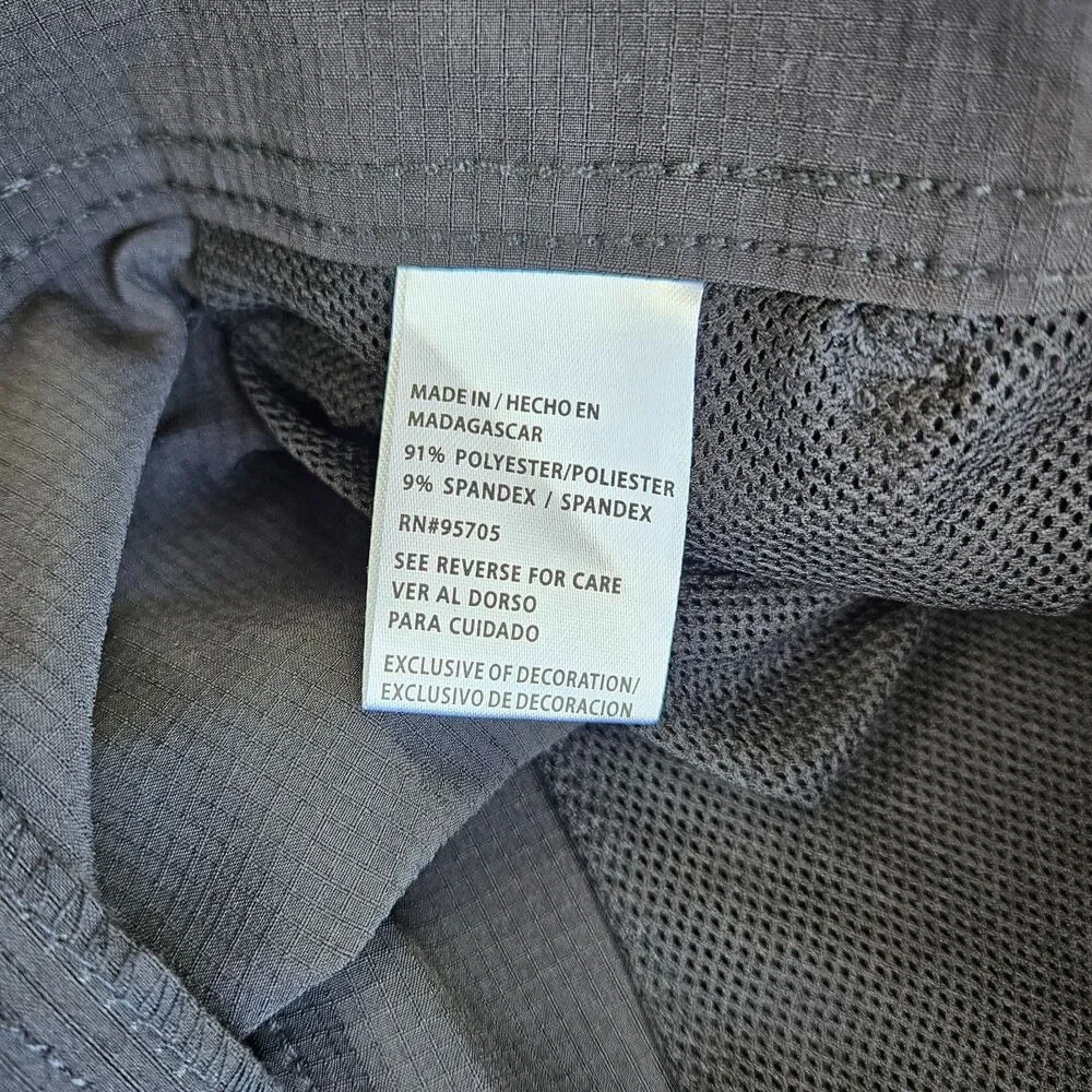 Iron Co NWT Men's Stretch Tech Belted Cargo Shorts Black 32